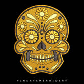 Day of the Dead Sugar Skull embroidery design - FineryEmbroidery